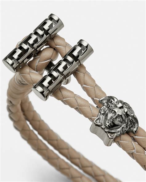 versace medusa twist bracelet|medusa braided leather bracelet.